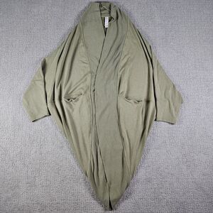 Athleta Open Cardigan Womens Size S/M‎ Green 3/4 Sleeve Yoga Comfort